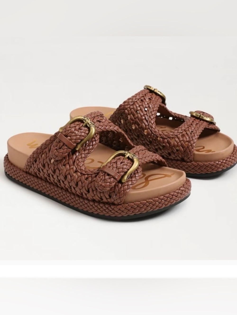 Sam Edelman brown woven sandal